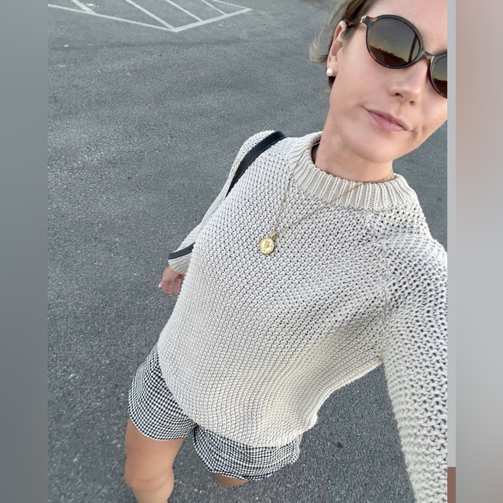 Alice Walk Cotton Crewneck Sweater Medium - Picture 12 of 12